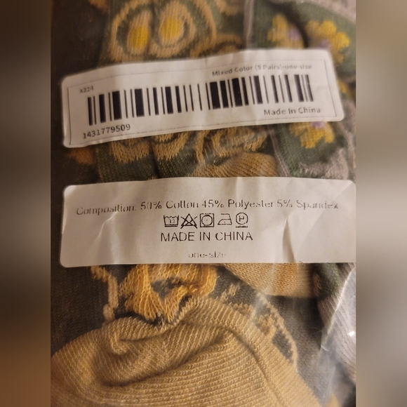 Women Floral Socks One Size / 5 pairs - Picture 9 of 9